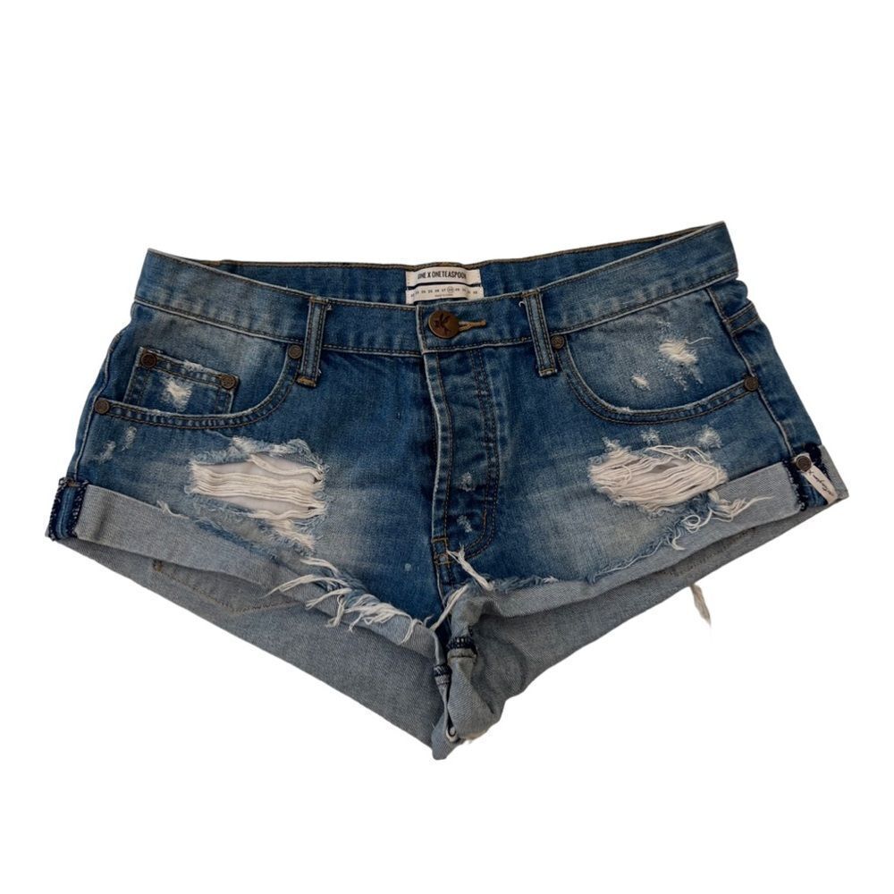 A8 One x One Teaspoon Cut Off Jean Shorts in size 28